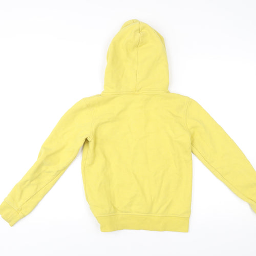 Animal Girls Yellow Pullover Hoodie 11-12Y Cotton Blend Embroidered Logo