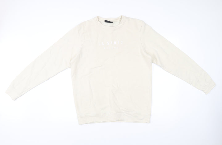 IL SARTO Mens Beige L Sweatshirt Pullover Crew Neck Long Sleeve