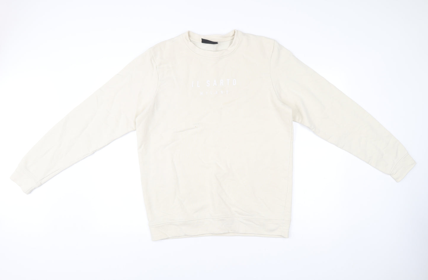 IL SARTO Mens Beige L Sweatshirt Pullover Crew Neck Long Sleeve