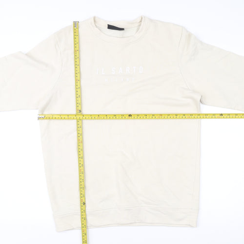 IL SARTO Mens Beige L Sweatshirt Pullover Crew Neck Long Sleeve