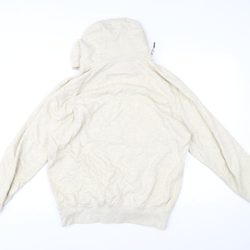 Ben Sherman Men’s Beige Pullover Hoodie L Logo Embroidered