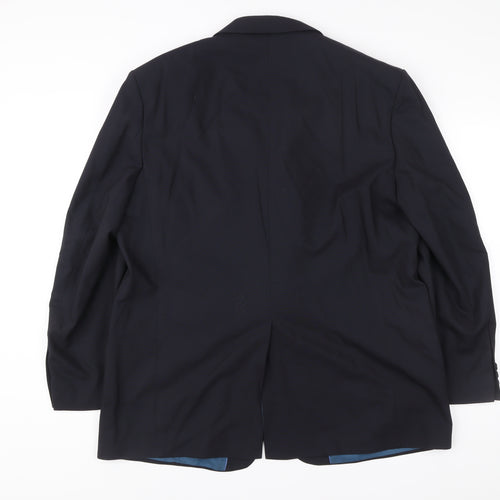 Marks and Spencer Men’s Navy Blue Wool Blend Blazer Jacket 46 M