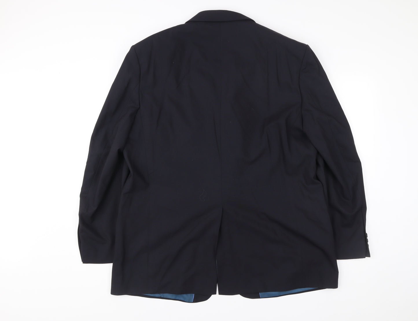 Marks and Spencer Men’s Navy Blue Wool Blend Blazer Jacket 46 M