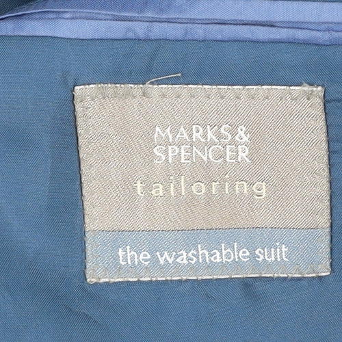 Marks and Spencer Men’s Navy Blue Wool Blend Blazer Jacket 46 M
