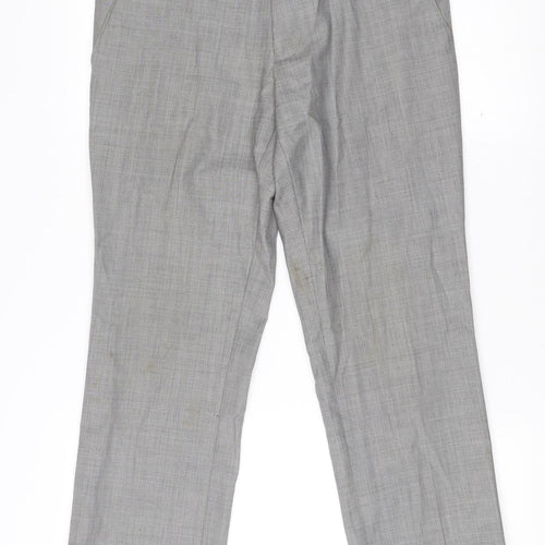 Topman Men’s Grey Wool Blend Suit Trousers 32R Slim Fit Formal Business