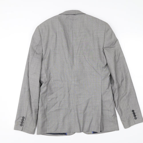 Topman Men’s Grey Blazer Jacket 38 Chest Wool Blend Formal