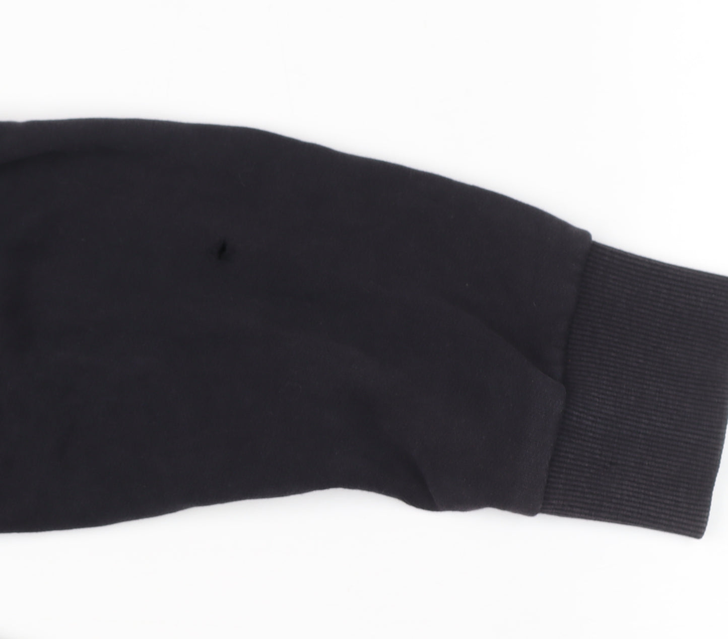 Henleys Men’s Black Pullover Hoodie Size L High Neck Logo Print