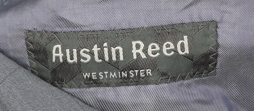 Austin Reed Men Blue 38 Jacket Blazer Check Wool Cotton