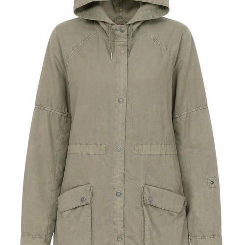 Bench Womens Green Cotton Parka Jacket Size S Hooded Outdoor