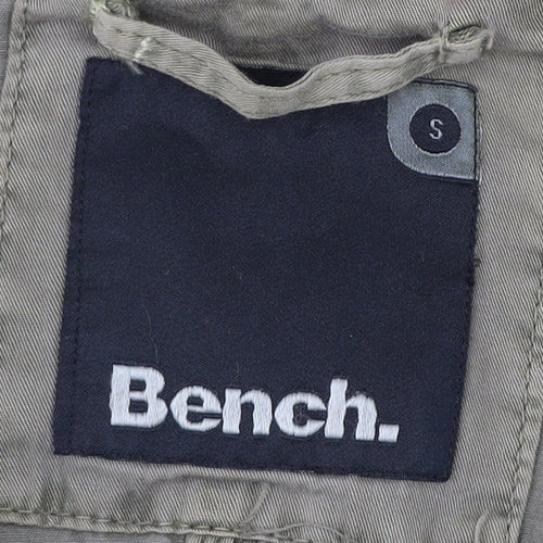 Bench Womens Green Cotton Parka Jacket Size S Hooded Outdoor