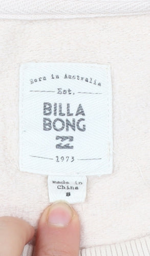 Billabong Mens Beige Crew Neck Sweatshirt Size S Graphic Pullover