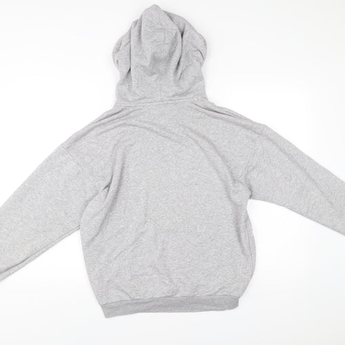Adidas Womens Grey XS Pullover Hoodie Sweatshirt Logo Raglan