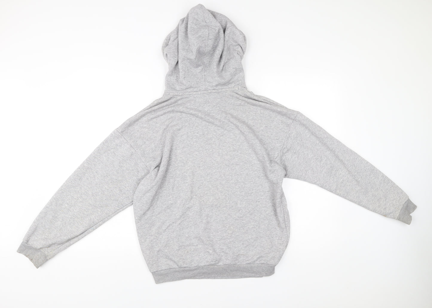 Adidas Womens Grey XS Pullover Hoodie Sweatshirt Logo Raglan