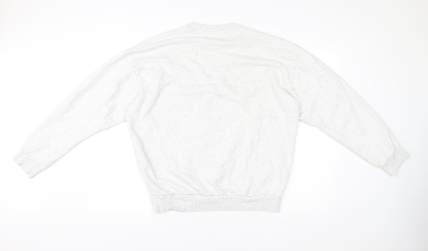 Reebok Mens Grey Sweatshirt Pullover Logo Crew Neck Size M