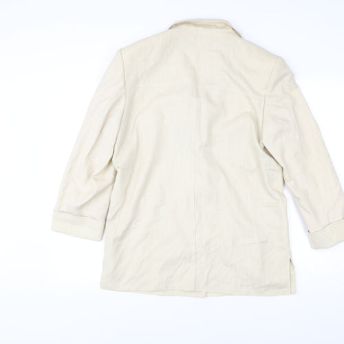 Viyella Women’s Beige Angora Blend Blazer Jacket UK 10 Classic Fit