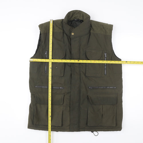 Charles Norton Men's Green M Waistcoat Bodywarmer Outdoor Pockets