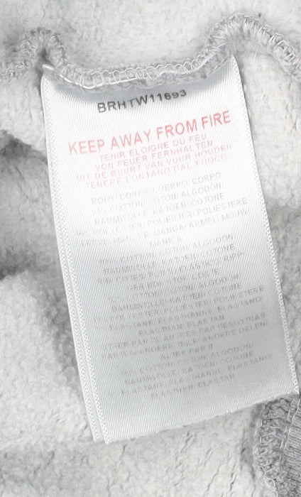 Brookhaven Womens Grey Black Hoodie Size 10 Pullover Logo Print