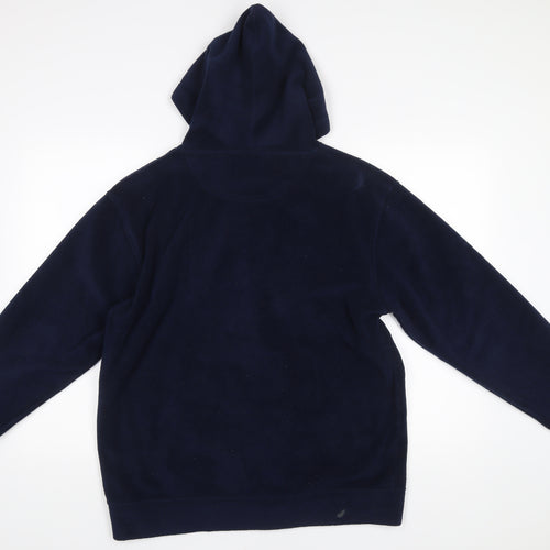 Turbulence Mens Blue L Fleece Full Zip Hooded Jacket Casual