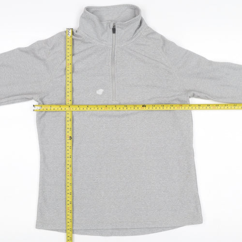 Trespass Women’s Grey 1/2 Zip Hoodie UK 10 Polyester Outdoor