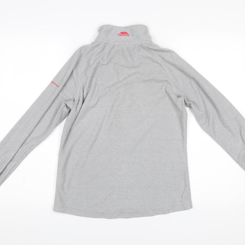 Trespass Women’s Grey 1/2 Zip Hoodie UK 10 Polyester Outdoor