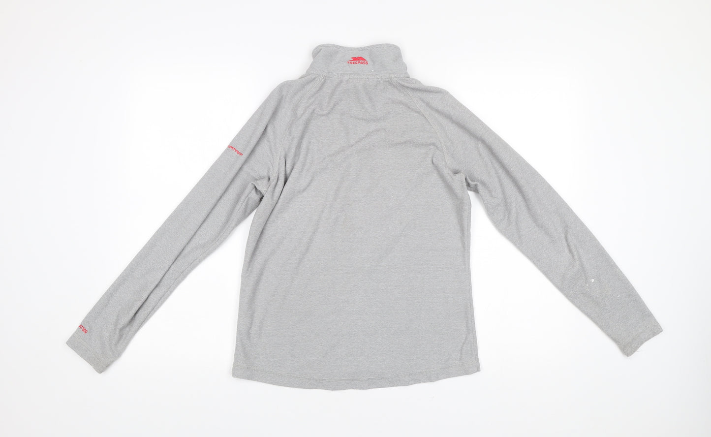 Trespass Women’s Grey 1/2 Zip Hoodie UK 10 Polyester Outdoor