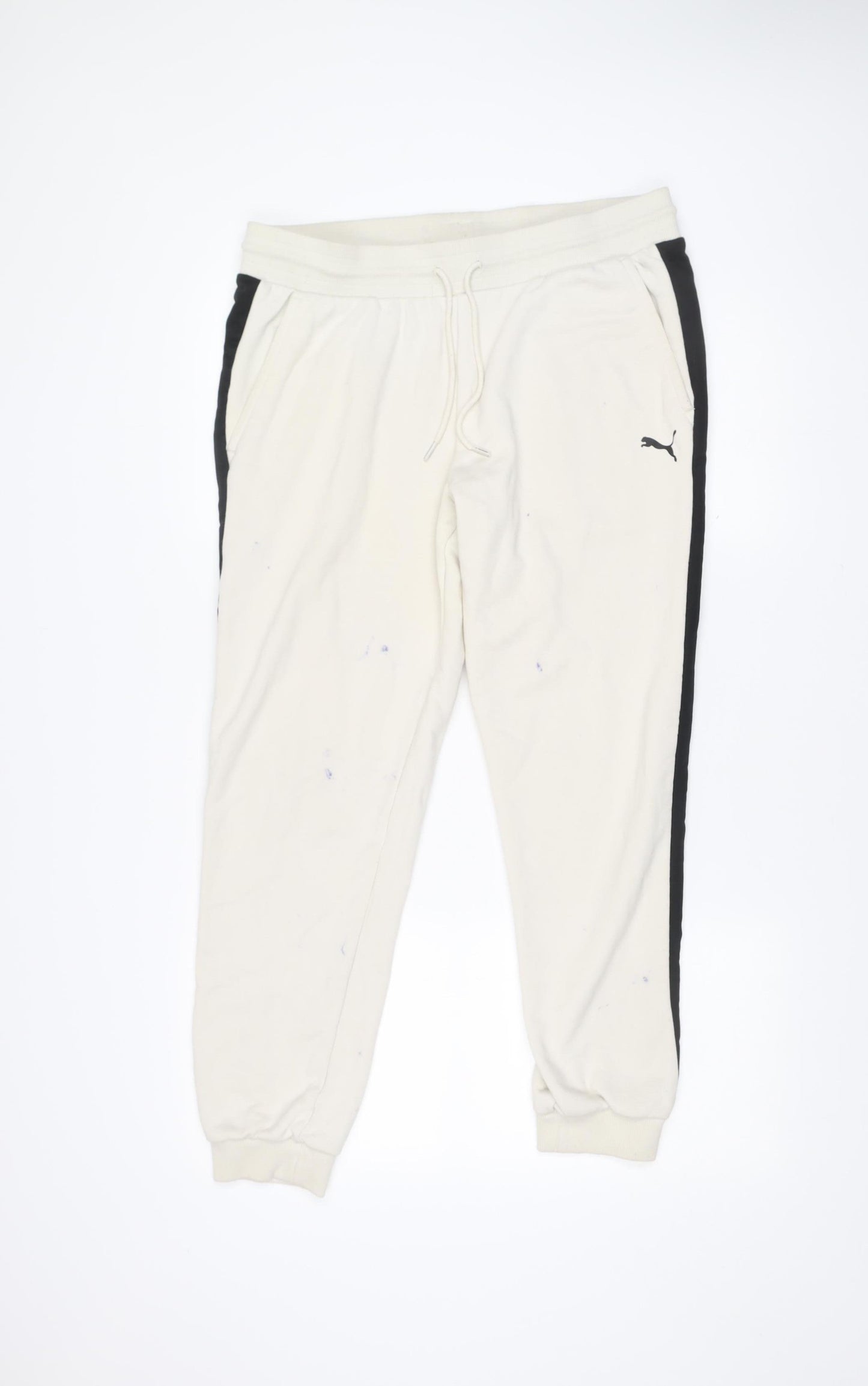 Puma Mens Ivory XL Jogger Sweatpants Elastic Waist Sports Trousers