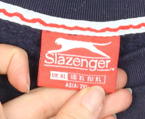 Slazenger Men’s Blue XL Crew Neck Pullover Sweatshirt