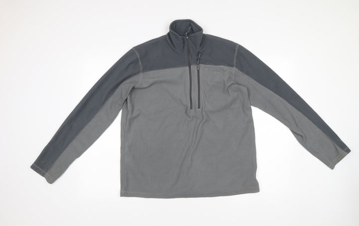 Mountain Warehouse Men's Grey Fleece Sweatshirt Small 1/2 Zip Lightweight