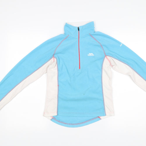 Trespass Women’s Blue Fleece Sweatshirt XXS 1/2 Zip Outdoor Hiking Top