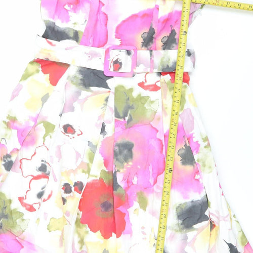 Marks and Spencer Women’s Multicoloured Floral Fit & Flare Knee Length Dress Size 10