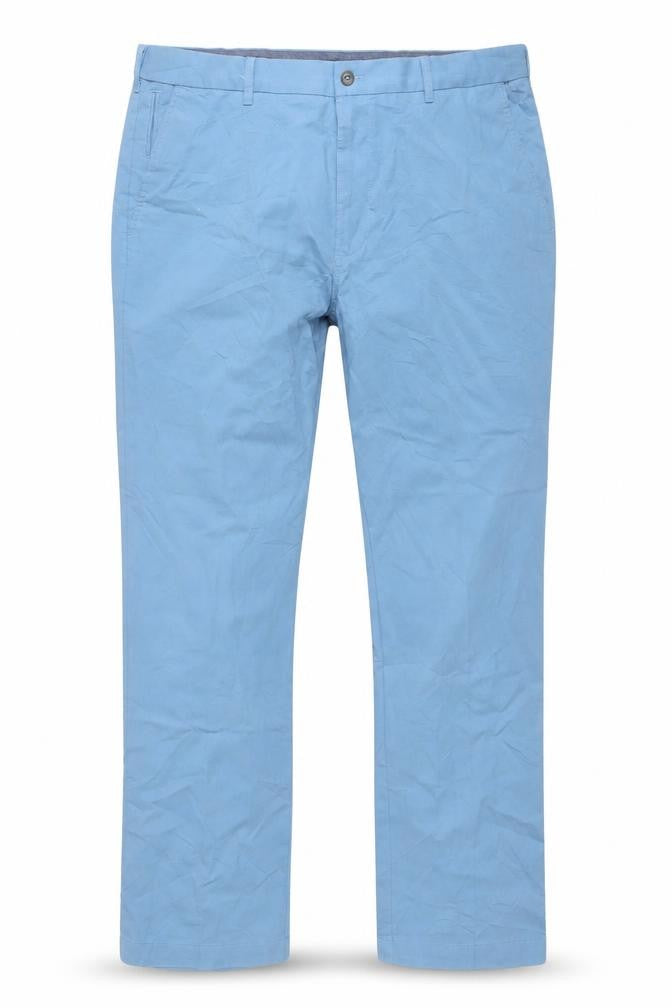 Marks and Spencer Men’s Blue 36L Chino Trousers Cotton Blend