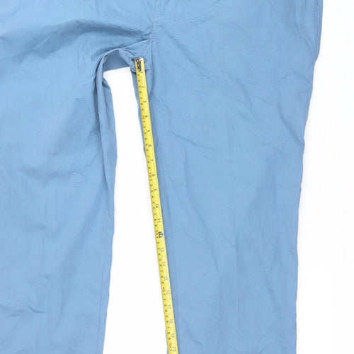 Marks and Spencer Men’s Blue 36L Chino Trousers Cotton Blend