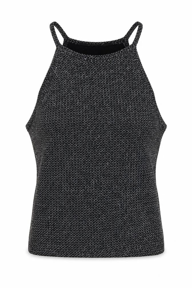 New Look Teens Black Glitter Halter Camisole Tank Top Size 10