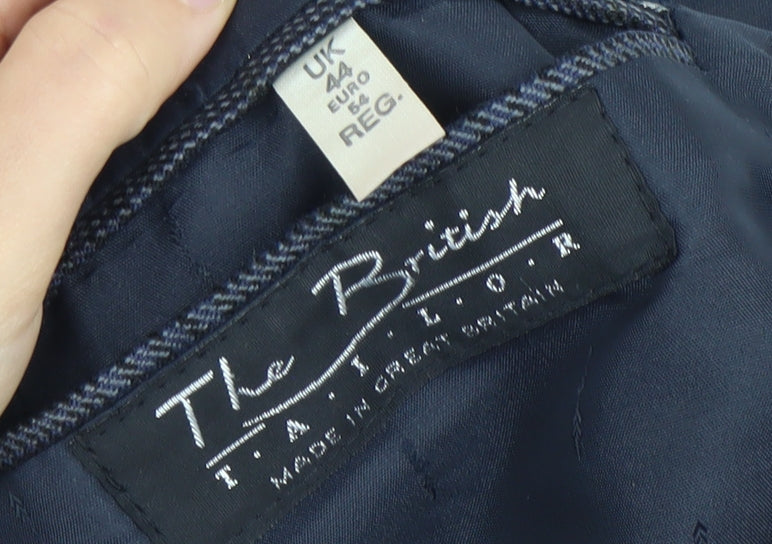 The British Tailor Men's Grey Check Wool Blazer Jacket 44R