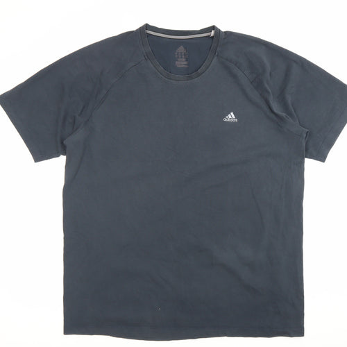 Adidas Men's Black L Regular Fit Crew Neck Short Sleeve T-Shirt
