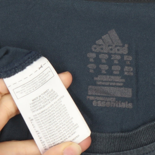 Adidas Men's Black L Regular Fit Crew Neck Short Sleeve T-Shirt