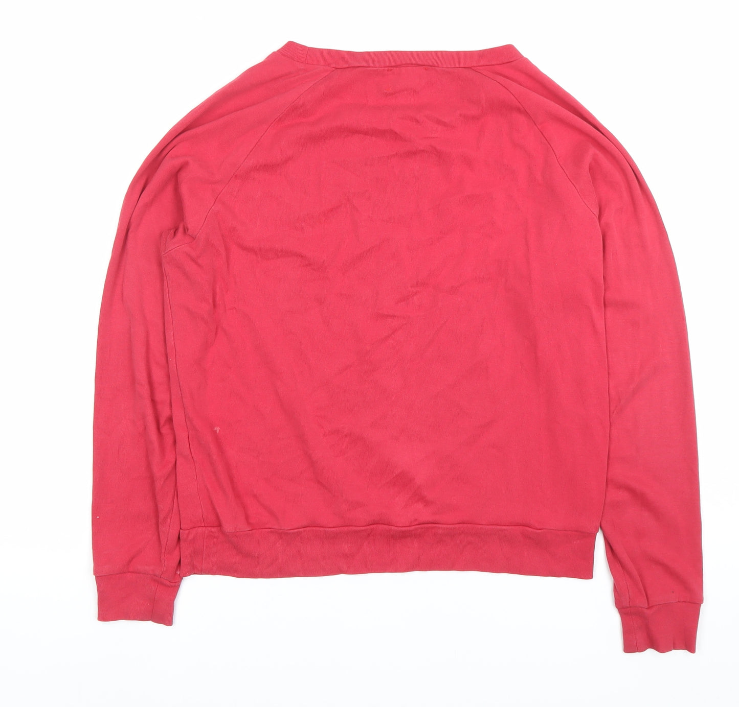 Hush Women’s Red XS Long Sleeve Cotton Jersey Crew Neck Top