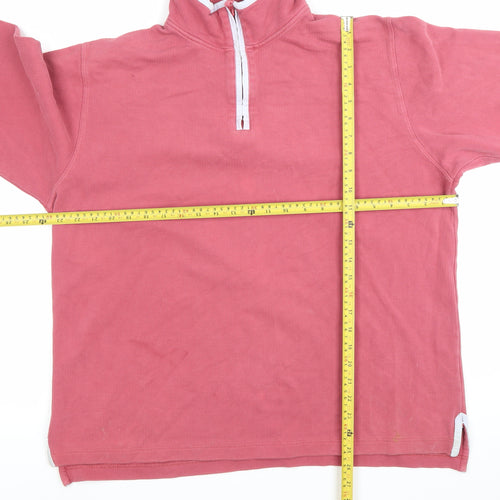 Boden Women’s Pink Cotton 1/4 Zip Sweatshirt Size M