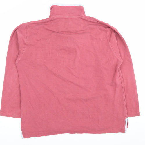 Boden Women’s Pink Cotton 1/4 Zip Sweatshirt Size M