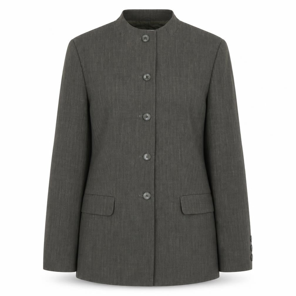 Front view of Bianca women’s green, size UK 12, polyester single breasted suit jacket