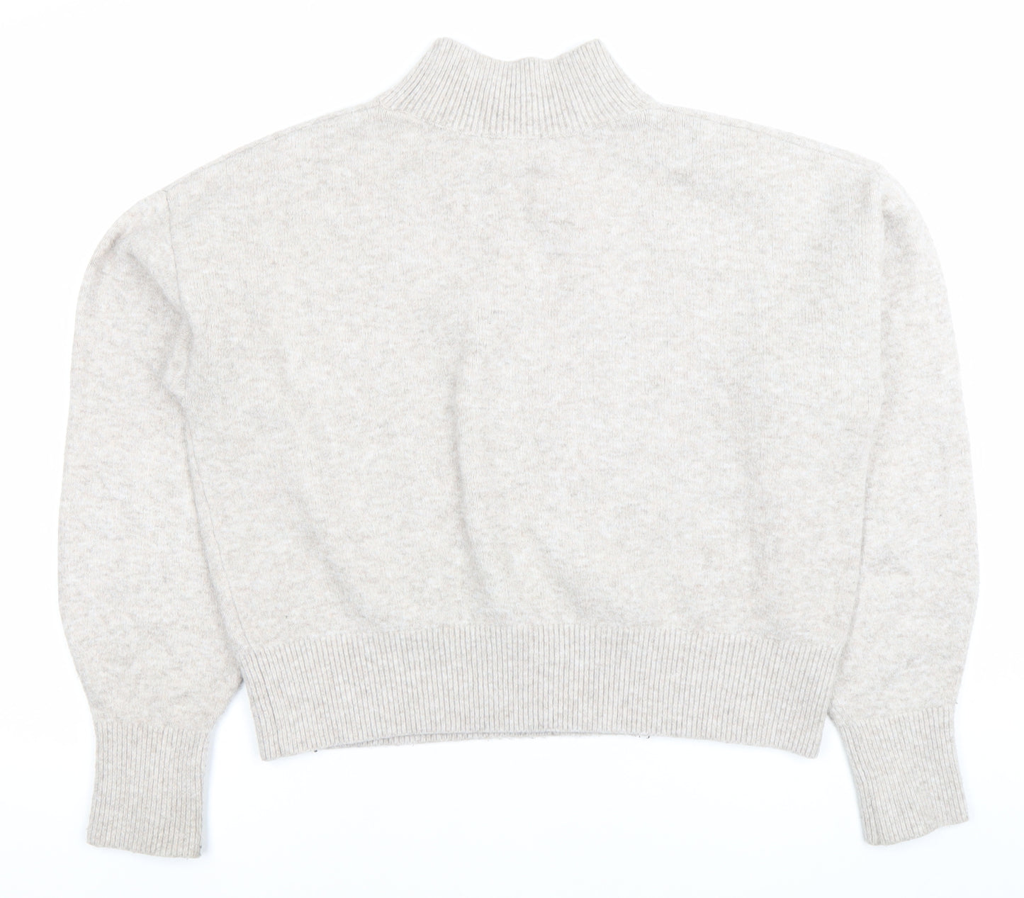 Anine Bing Womens Beige Mock Neck Wool Blend Jumper Size S