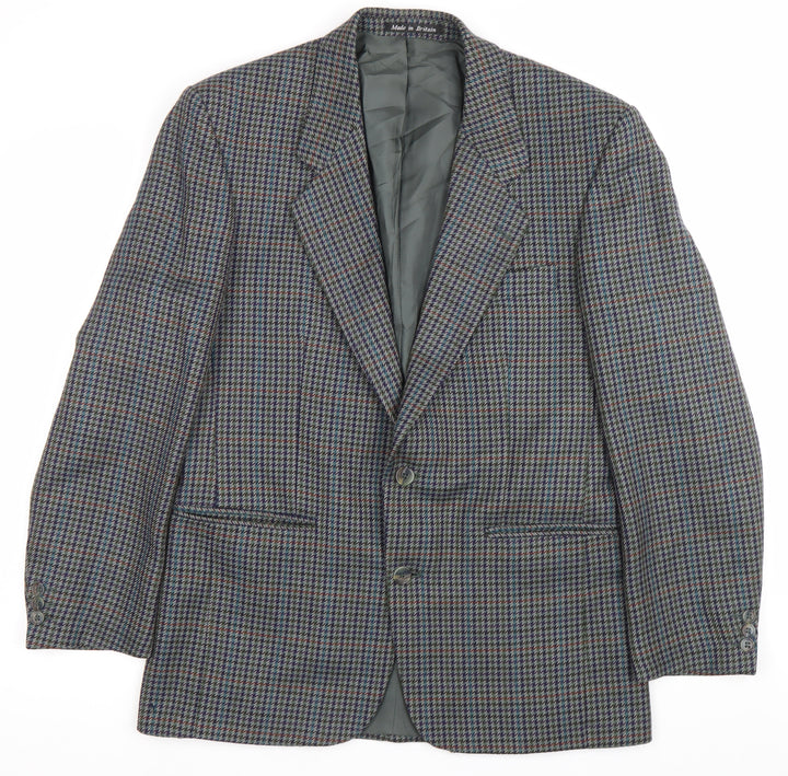 Greenwoods Mens Multicoloured Wool Check Blazer Jacket Size 38
