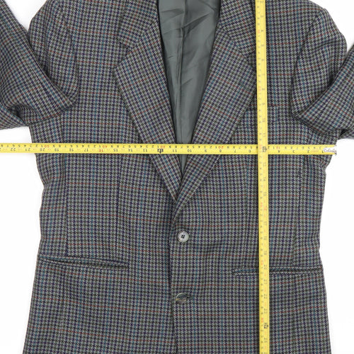 Greenwoods Mens Multicoloured Wool Check Blazer Jacket Size 38