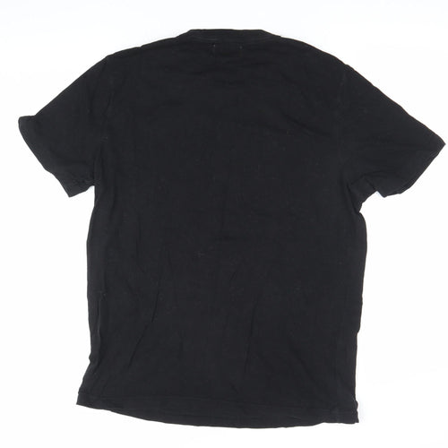 Charlton Athletic Mens Black Large Cotton Crew Neck Sports T-Shirt