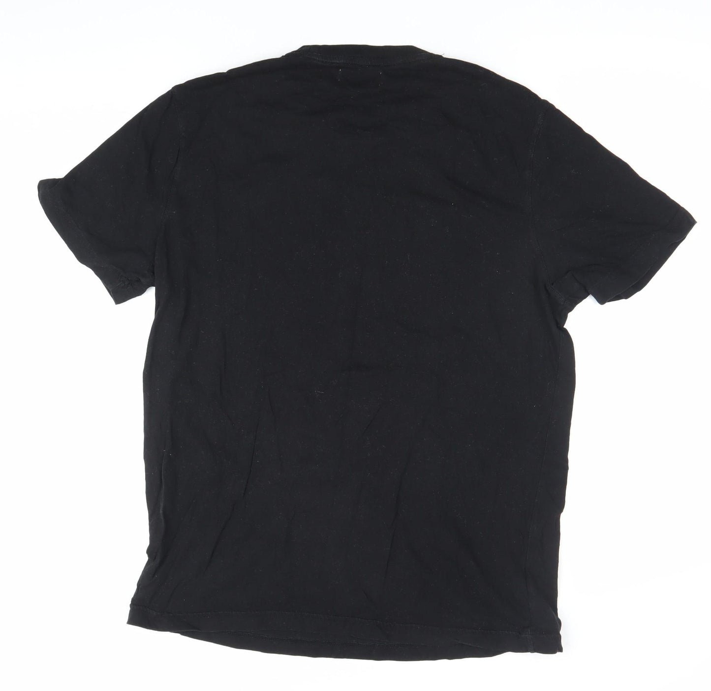 Charlton Athletic Mens Black Large Cotton Crew Neck Sports T-Shirt