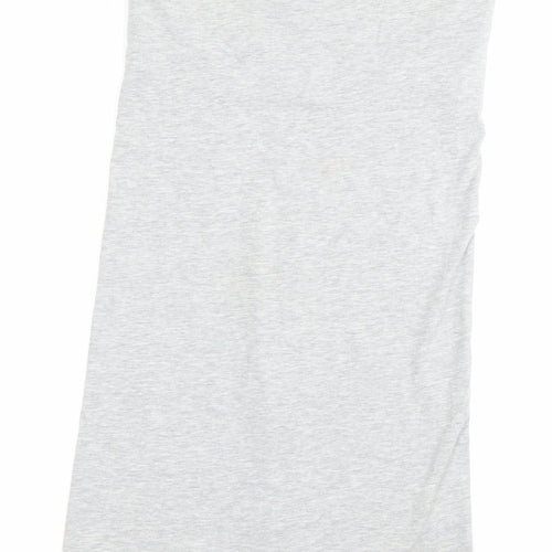 Topshop Women’s Grey Strapless Bodycon Dress Size 10 Knee Length