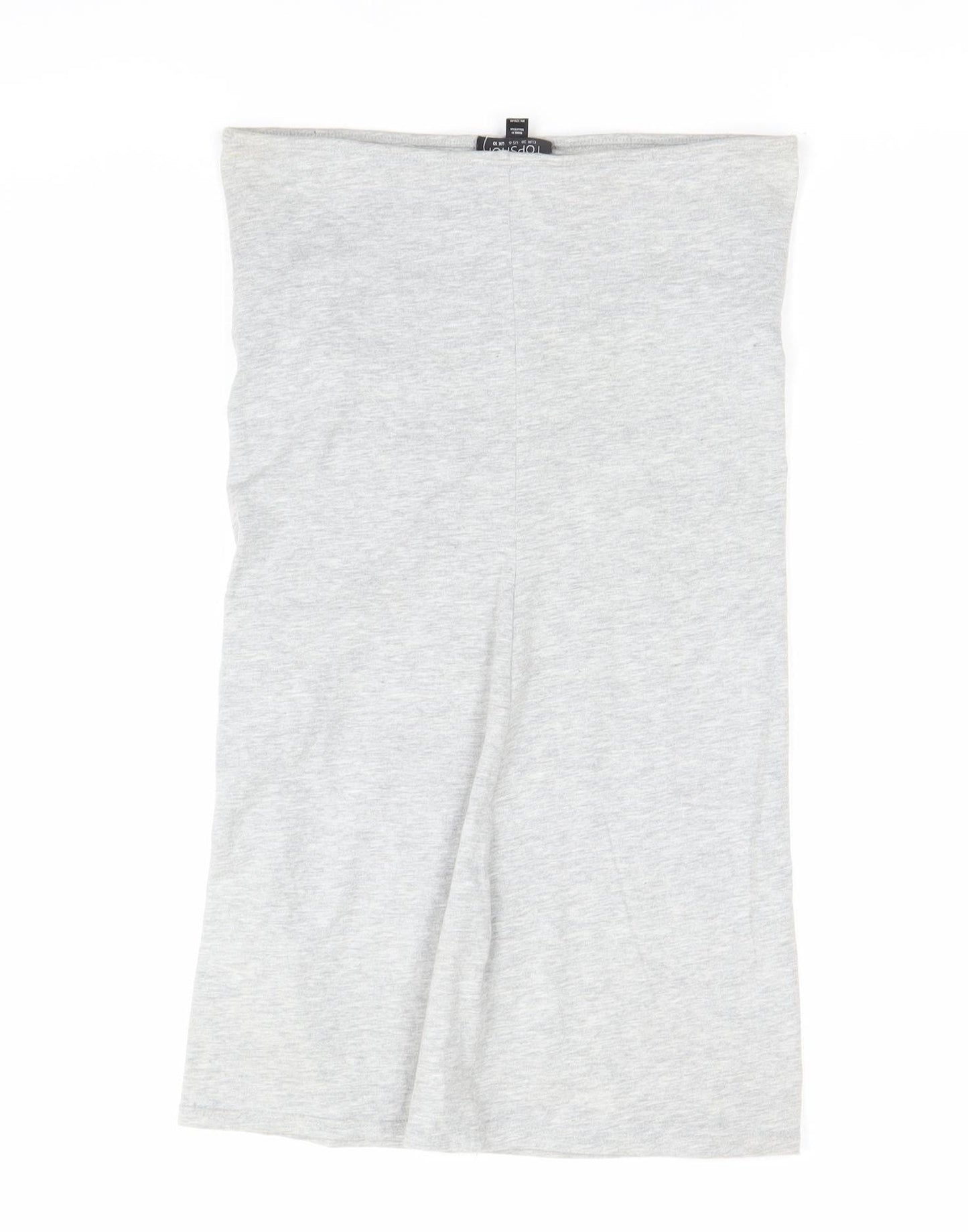 Topshop Women’s Grey Strapless Bodycon Dress Size 10 Knee Length