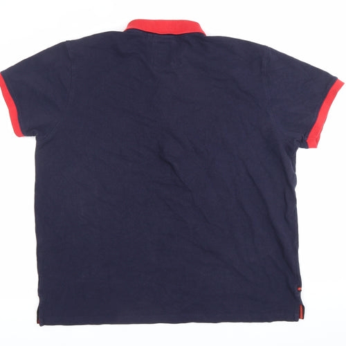 Luke 1977 Mens Blue Polo Shirt M Short Sleeve Cotton Casual