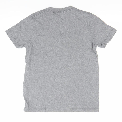 Abercrombie Boys Grey Muscle Fit Graphic Logo T-Shirt Size M