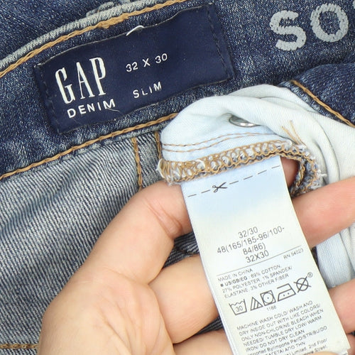 GAP Men’s Blue Slim Fit Straight Denim Jeans 32x30